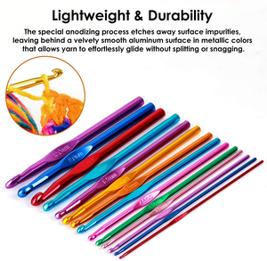 เข็มโครเชต์ด้ามจับอะลูมิเนียมสีสันสดใส ออกแบบตามหลักสรีรศาสตร์ - Product Image 6