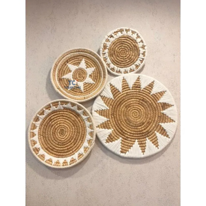 Décoration murale tissée jonc de mer tenture murale panier art mural ensemble matériaux écologiques pour la vente en gros - Product Image 2