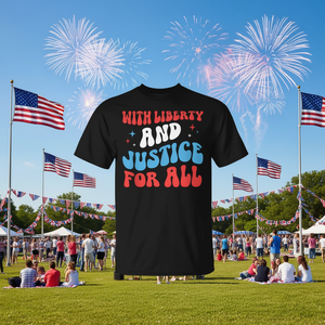T-shirt « Liberté et justice pour tous » du 4 juillet, protestation pour la liberté - Product Image 3