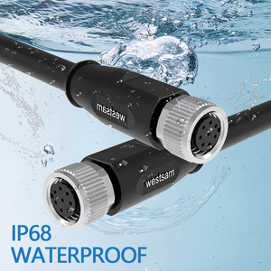 Không thấm nước kết nối điện 2 3 4 5 6 8 pin công nghiệp thông tư cảm biến điện cáp nữ Cáp cắm M8 kết nối 6 pin - Product Image 3