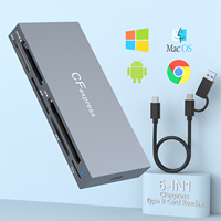 Lecteur de carte tout-en-un 10Gbps Type C Adaptateur de lecteur de carte SD USB Support CFexpress Type B TF CF SD MMC MS XD Card