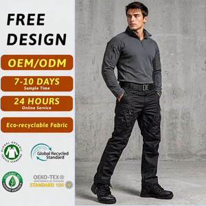 <span class=keywords><strong>TACVASEN</strong></span> Herren Taktische Wasserdichte Mittelhohe Arbeitshose Dehnbare Cargo-Hose mit 9 Taschen 65% Polyester & 35% Baumwolle - Product Image 1