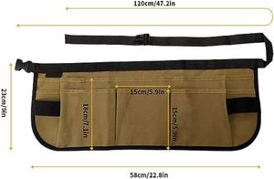 Delantal de Trabajo Profesional Resistente, Sin Mangas, de Tela No Tejida de Algodón, para Jardín y Hogar, con 13 Bolsillos y Diseño de Cintura Totalmente Ajustable - Product Image 3