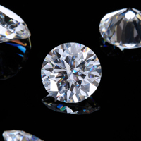Pierres de Moissanite en vrac de couleur D, pureté VVS1, taille brillant, 0,5 ct à 10 ct (5,0 mm à 14 mm), certifiées GRA, couleur DEF, créées en laboratoire, vente en gros