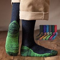Bykski-chaussettes en laine mérinos pour homme, chaudes, épaisses, classiques, de haute qualité, pour sport en plein air, randonnée thermique