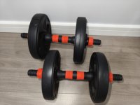Ensemble d'haltères en ciment réglables, kettlebell convertible, barre d'haltères, équipement de fitness pour la maison