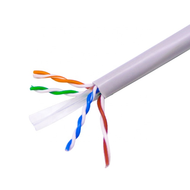 Cable Utp cat 6 Indoor Lan Cable Pvc 4 Pair Unshielded Jacket CCA Customized Box Wooden Outdoor 305m
