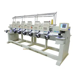 Automatic industrial 10 12 20 21 24 28 42 multi head flat sequin beads logo aari 6 heads computer embroidery machine with prices