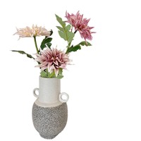 Vente chaude grande tête blanc Dahlia haute artificielle PU vraie touche fleur mariage saint valentin Thanksgiving nouvelle remise des diplômes pâques