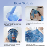 CHUSN Blue Lavender Jelly Mask Powder untuk Menenangkan & Mencerahkan Kulit, Terapi Warna yang Menenangkan SPA, Pasokan OEM ODM Grosir Salon