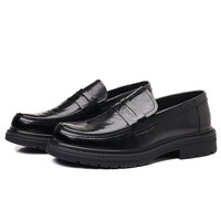 Chaussures en cuir pleine fleur pour hommes, nouvelle collection printemps, chaussures en cuir décontractées pour hommes, chaussures en cuir véritable haut de gamme à semelle épaisse