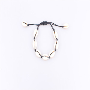 สร้อยข้อเท้าเชือกถักมือจากเปลือกหอยธรรมชาติ สีขาว สไตล์ลำลอง เครื่องประดับสำหรับทุกเพศ ผลิตจากเมืองอี้หวู่ - Product Image 4