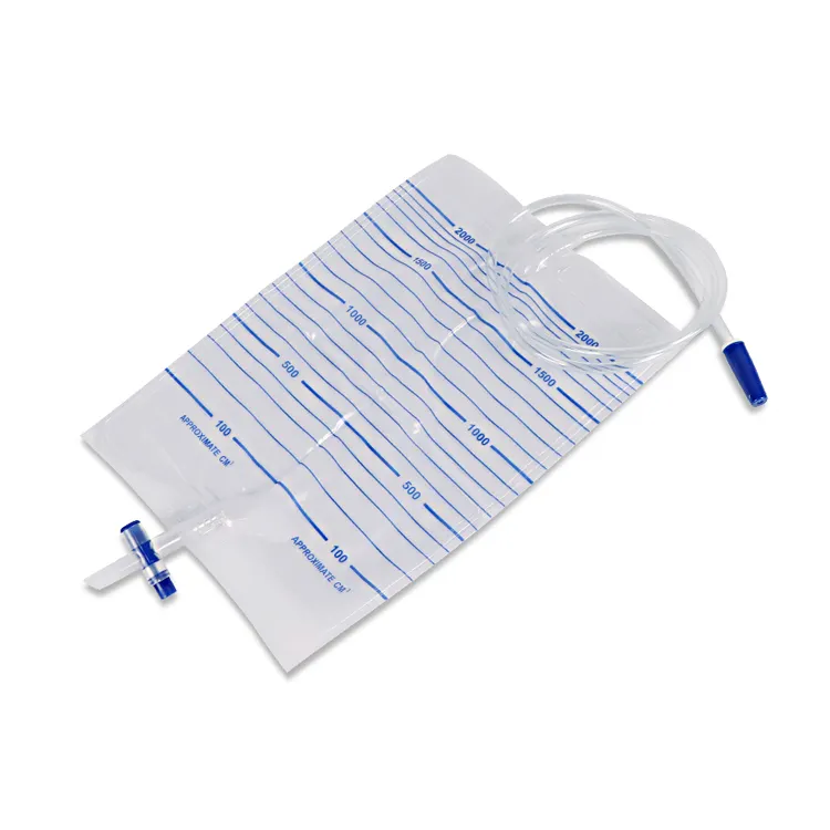 Factory Direct Sale 1000ml/1500ml/2000ml Medical Single use Adult Urine Drainage Collection Bag