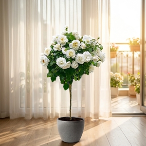 <span class=keywords><strong>Pot</strong></span> de fleurs sur pied de grande capacité, style nordique minimaliste, rose sur <span class=keywords><strong>tige</strong></span>, pour la décoration de la maison et du jardin de luxe - Product Image 3