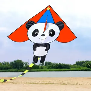 Popular Animal Design Extremely Easy to Fly Kite for Beach Trip Single Line Delta Kite Cute Panda Kite for Sale