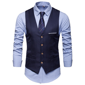 Chaleco <span class=keywords><strong>de</strong></span> Traje para <span class=keywords><strong>Hombre</strong></span>, Chaleco Formal <span class=keywords><strong>de</strong></span> Negocios para Traje o Esmoquin - Product Image 5