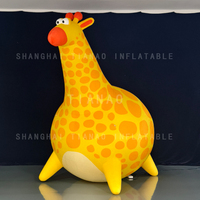 Dessin animé gonflable d'animal de girafe gonflable de grosse girafe gonflable pour la décoration ou la publicité ou les événements