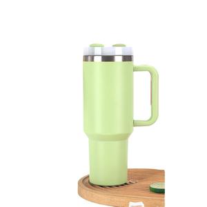 Vaso <span class=keywords><strong>de</strong></span> acero inoxidable para coche <span class=keywords><strong>de</strong></span> <span class=keywords><strong>camping</strong></span> al aire libre <span class=keywords><strong>de</strong></span> 40oz con asa y taza <span class=keywords><strong>de</strong></span> viaje aislada con pajita para bebidas frías y calientes para uso en coche - Product Image 5
