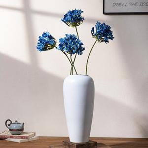 Fleurs artificielles d'agapanthus Meng Jie en soie violet clair pour la décoration du salon et de la chambre - Product Image 4