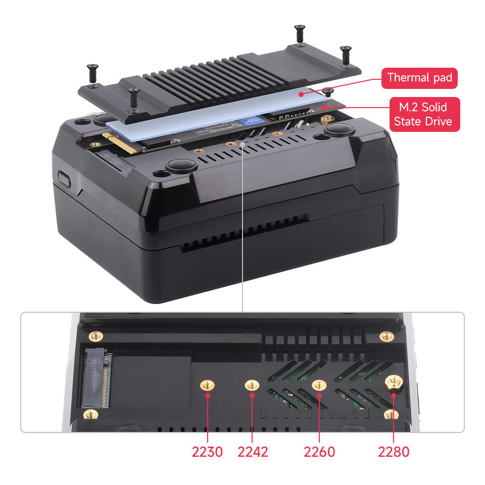 Neo 8 Case Raspberry Pie Waveshare PI5-CASE-ARGON-NEO-SKU-26587 ,Argon NEO Aluminum Alloy Case ...