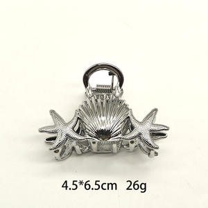 Pinces à cheveux en métal Ocean Element, en forme d'étoile de mer, de coquillage et de conque, pour femmes aux cheveux fins - Product Image 3