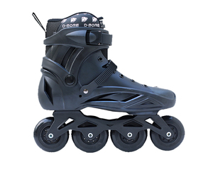 Giày trượt patin tốc độ cao chuyên nghiệp <span class=keywords><strong>d</strong></span>ành cho người lớn, kiểu <span class=keywords><strong>d</strong></span>áng tự do, khung cứng màu đen, 4 bánh xe - Product Image 4