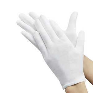 Guantes de Algodón Blanco Orgánico de la Mejor Calidad, Guantes de Etiqueta Masónicos de Algodón Blanco Liso Personalizados - Product Image 6