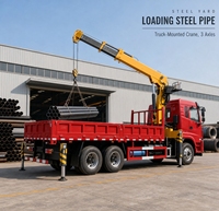 Nouvelle grue télescopique montée sur camion diesel 6x4 pour le levage/chargement de tuyaux en acier et de conteneurs (351-450 CV)