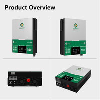 Onduleur solaire hybride SUMRY SPE-M PLUS-4.6KW/6.6KW 220V/230V IP21 Monophasé 24VDC/48VDC MPPT Écran mobile Onde sinusoïdale pure