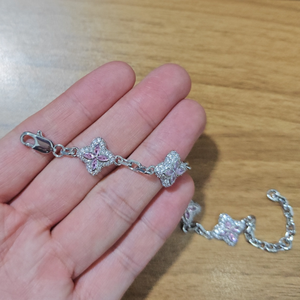 <span class=keywords><strong>Bracciale</strong></span> UWIN Piccolo con Zirconi Cubici <span class=keywords><strong>Rosa</strong></span> e Verdi, Catena a Maglie con Quadrifoglio in Zirconia Cubica 5A per Donne - Product Image 2