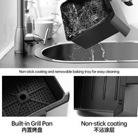 Friteuse à air à bas prix avec cuiseur à vapeur Airfrier sans huile Friteuse à air à vapeur pas chère Four Armoires de cuisine 3L