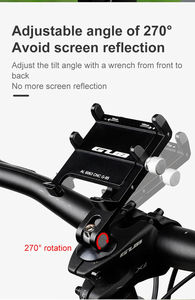 GUB G-95 Rotatif <span class=keywords><strong>VTT</strong></span> Tête de direction Tube Stem Mount Mobile Phone Holder MTB Road Fork Cellphone Clip Stand - Product Image 2