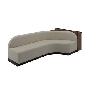 Conjunto de Sofás para Salón de Bolos con Diseño en Forma de Y, Personalizable, Tapizado en Cuero Blanco, Asientos Tipo Booth para <span class=keywords><strong>Restaurante</strong></span> - Product Image 5