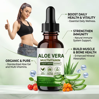 Huile d'extrait de plante d'aloe vera OEM en gouttes, produits à boire, brûleur de graisse à base de plantes Aloe Emodin, complément amincissant, liquide d'aloe vera Halal