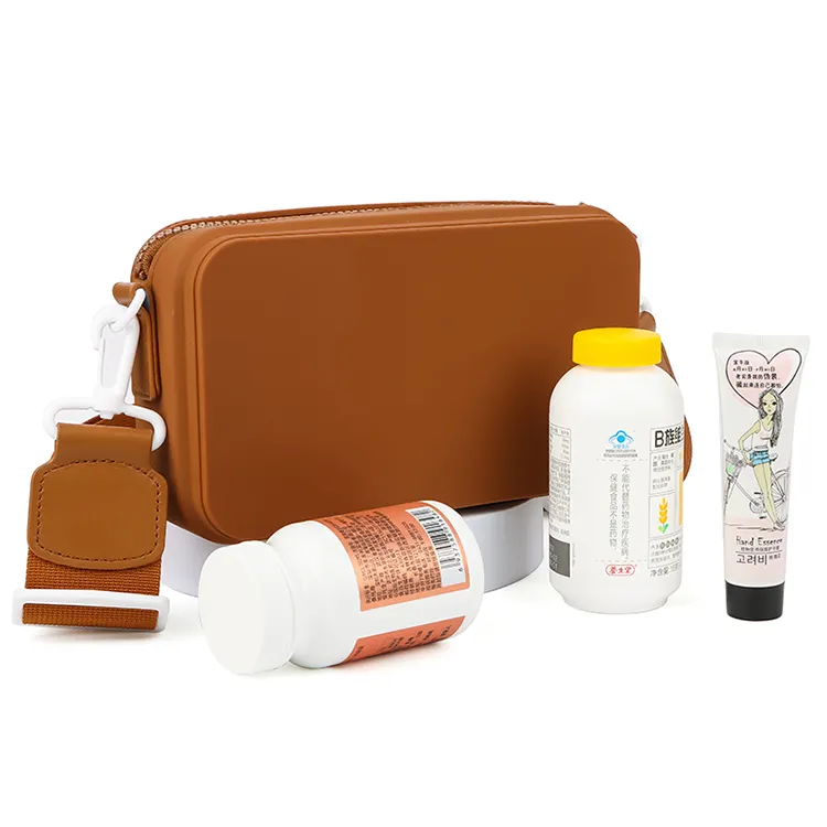 Borsa casual in silicone personalizzata all'ingrosso make up borsa trucco da viaggio e borsa da toilette