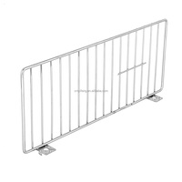 Présentoir de supermarché simple face Diviseur de clôture avant Étagère en gondole en métal robuste pour compartiments pratiques