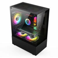 Boîtier d'ordinateur de la tour intermédiaire OEM nouveau design boîtier ATX avec USB 3.0 verre trempé et armoire PC pour les jeux