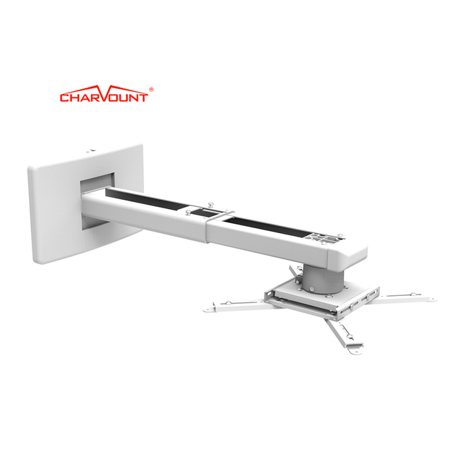 CHARMOUNT Meeting Room Accessories Extension Tube 45-67cm Full Motion Tilt Level Adjustment Projector Wall Mount Ceiling Support