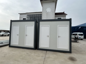 Casa Contenedor Prefabricada de Dos Pisos de 40 pies <span class=keywords><strong>para</strong></span> Obras de Construcción, Fácil de Ensamblar, <span class=keywords><strong>Apartamento</strong></span> de 2 Dormitorios - Product Image 1