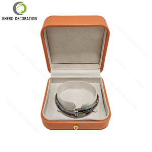 Boîte à bijoux en cuir PU, boîte à bagues de mariage luxueuse, boîte à bijoux pour bracelet, boîte à bijoux pour boucles d'oreilles, emballage de bijoux - Product Image 4