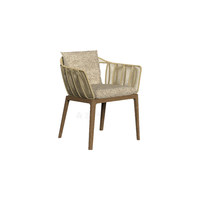 Table et chaises de salle à manger mobiles haut de gamme en teck et ardoise, anti-corrosion, style nordique, pour extérieur, salon, cour, terrasse, hôtel, jardin, villa