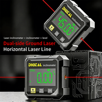 Inclinomètre numérique, mesureur d'angle magnétique, niveau laser cubique rechargeable 4 faces, outil de construction et de travail du bois Imbot