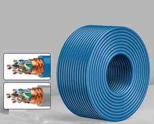 4PR เสื้อแจ็กเก็ต8ตัวนำ23AWG PVC หรือ Lszh 1000FT กล่อง305เมตรสายเคเบิลเครือข่าย LAN ในร่ม CAT 6 SFTP <span class=keywords><strong>sf</strong></span>/<span class=keywords><strong>utp</strong></span> <span class=keywords><strong>CAT6</strong></span>จากผู้ผลิต - Product Image 3