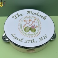 Customized Logo Percussion Church 6 Inch 15cm Customized Tambourine Wedding Instruments for Church Garden Playing Drum toy Price