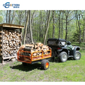 <span class=keywords><strong>Remorque</strong></span> robuste en treillis d'acier grande capacité avec <span class=keywords><strong>attelage</strong></span> universel et roues pneumatiques pour tracteur de jardin - Offre Spéciale - Product Image 3