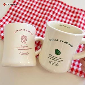 Whosale Cute Cartoon High Quality Breakfast Milk Soup Mug <b>Small</b> Waist Design Ceramic Mug for Home Kitchen Daily Use - Product Image 5
