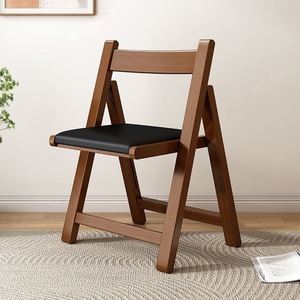 Simple-Style Solid Wood <strong>Folding</strong> <strong>Chair</strong> with Backrest No Assembly Required Home Use Portable Dining <strong>Chair</strong> - Product Image 5