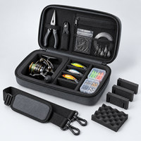 Étui OEM en EVA avec compartiments amovibles pour équipement et accessoires de pêche, protection rigide, taille, couleur et logo personnalisables, fournisseur