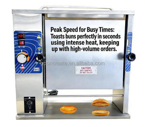 Máquina Tostadora Automática Comercial de 1600W para Hacer Pan de Hamburguesa, de Acero Inoxidable 304, Alta Productividad - Product Image 1