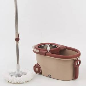 Nouvelle conception, serpillière magique rotative de haute qualité pour le nettoyage domestique, avec têtes rotatives et <span class=keywords><strong>seau</strong></span> en plastique avec essoreuse et roues - Product Image 4